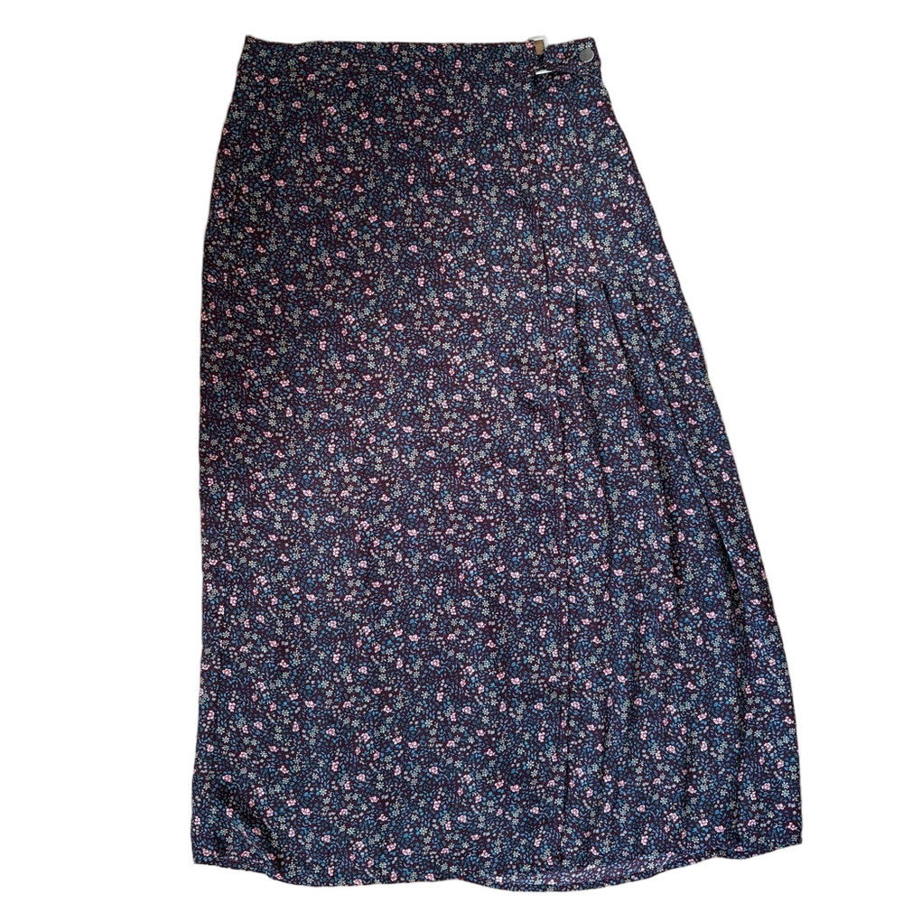 Tristan Black and Pink Floral Maxi Skirt
